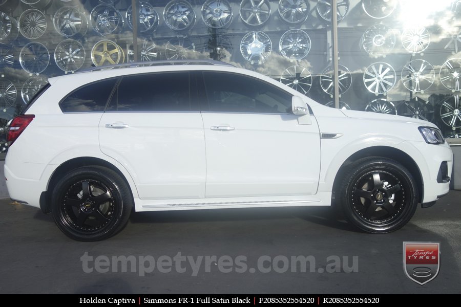 20x8.5 20x9.5 Simmons FR-1 Satin Black on HOLDEN CAPTIVA