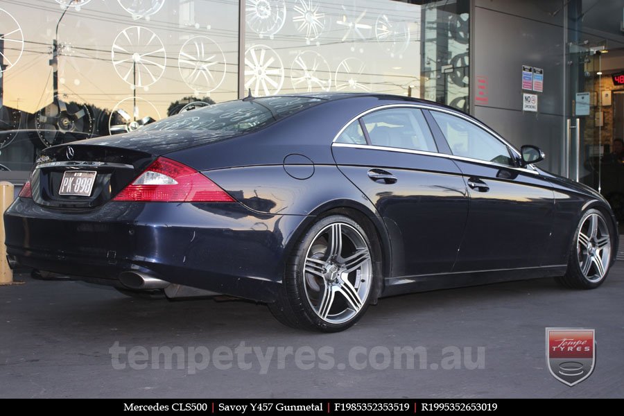 19x8.5 19x9.5 Savoy Y457 Gunmetal on MERCEDES CLS-Class