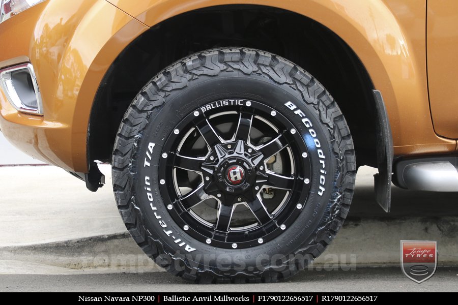 17x9.0 Ballistic Anvil Millworks on NISSAN NAVARA NP300