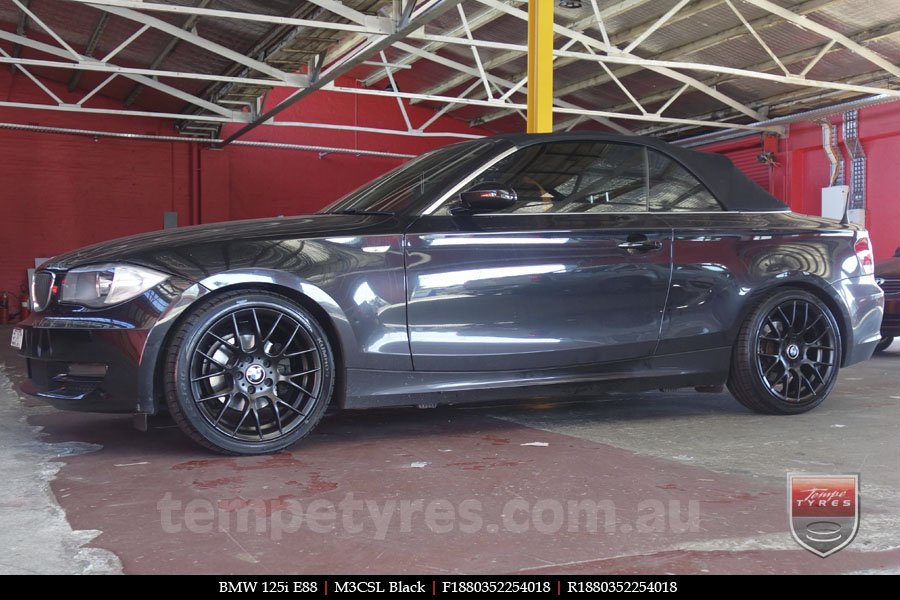 18x8.0 M3CSL Black on BMW 1 SERIES