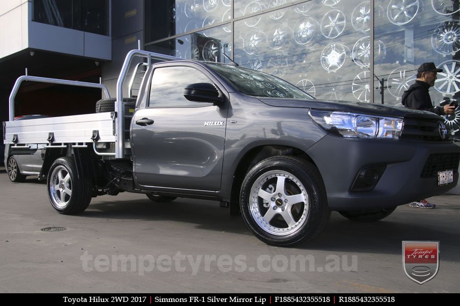 18x8.5 18x9.5 Simmons FR-1 Silver on TOYOTA HILUX