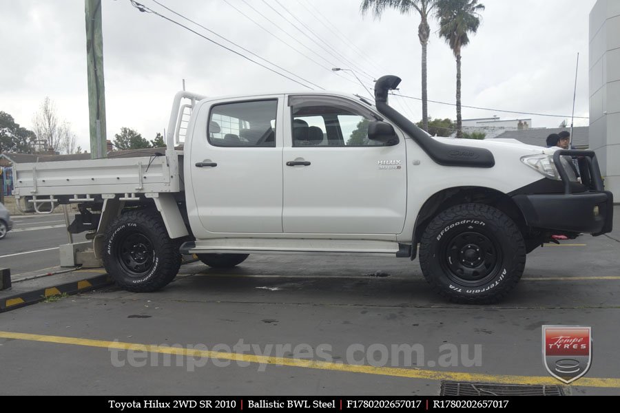 17x8.0 Ballistic BWL Steel on TOYOTA HILUX