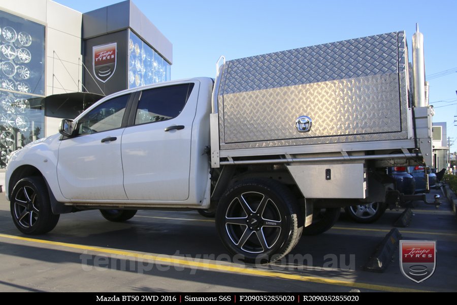 20x9.0 Simmons S6S Matte Black on MAZDA BT50