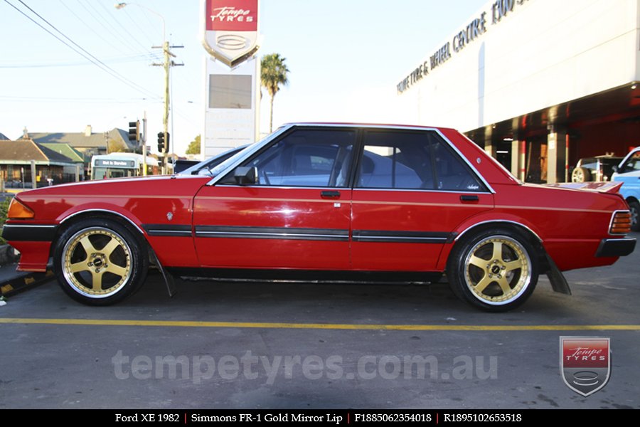 18x8.5 18x9.5 Simmons FR-1 Gold on FORD FALCON