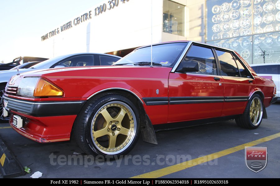 18x8.5 18x9.5 Simmons FR-1 Gold on FORD FALCON