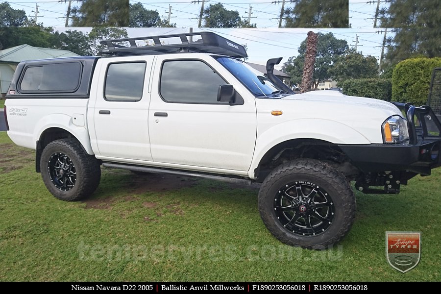 18x9.0 Ballistic Anvil Millworks on NISSAN NAVARA