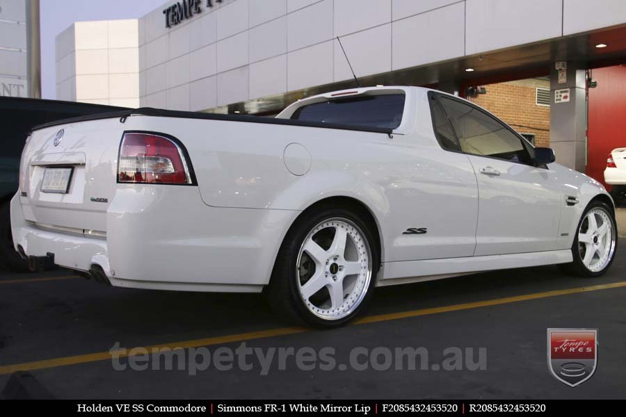 20x8.5 20x9.5 Simmons FR-1 White on HOLDEN COMMODORE VE