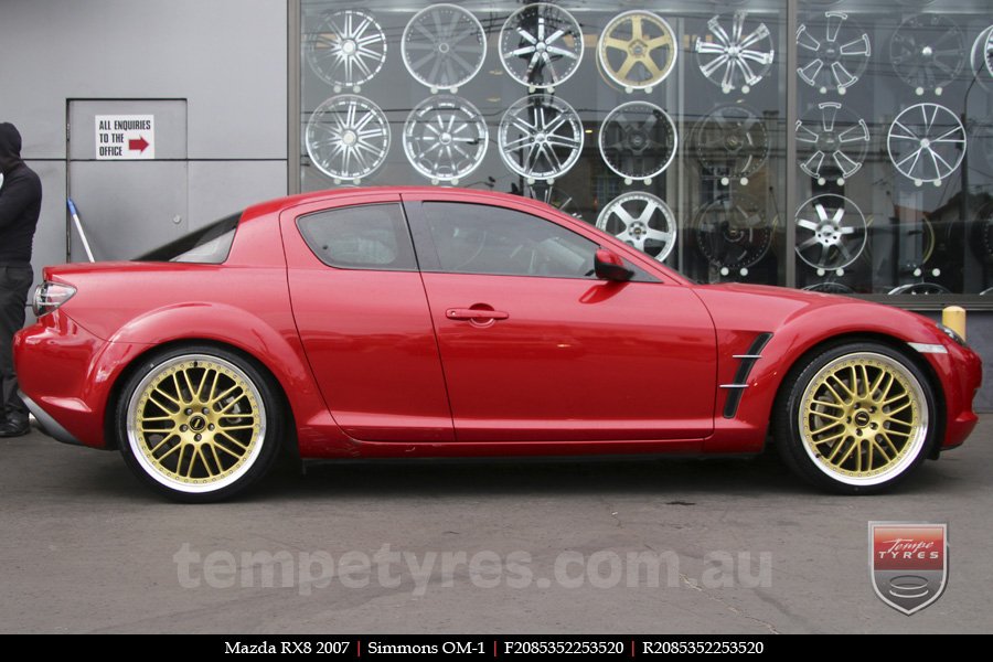 20x8.5 20x9.5 Simmons OM-1 Gold on MAZDA RX8