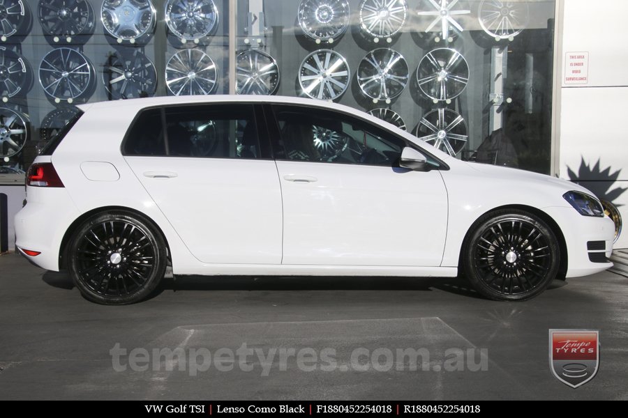 18x8.0 Lenso Como Black on VW GOLF