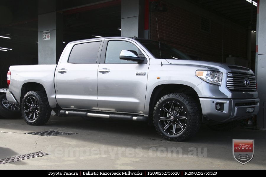 20x9.0 Ballistic Razorback Millworks on TOYOTA TUNDRA