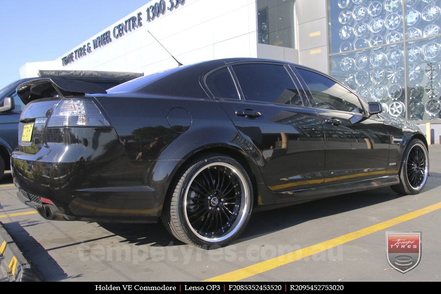 20x8.5 20x9.5 Lenso OP3 on HOLDEN COMMODORE VE