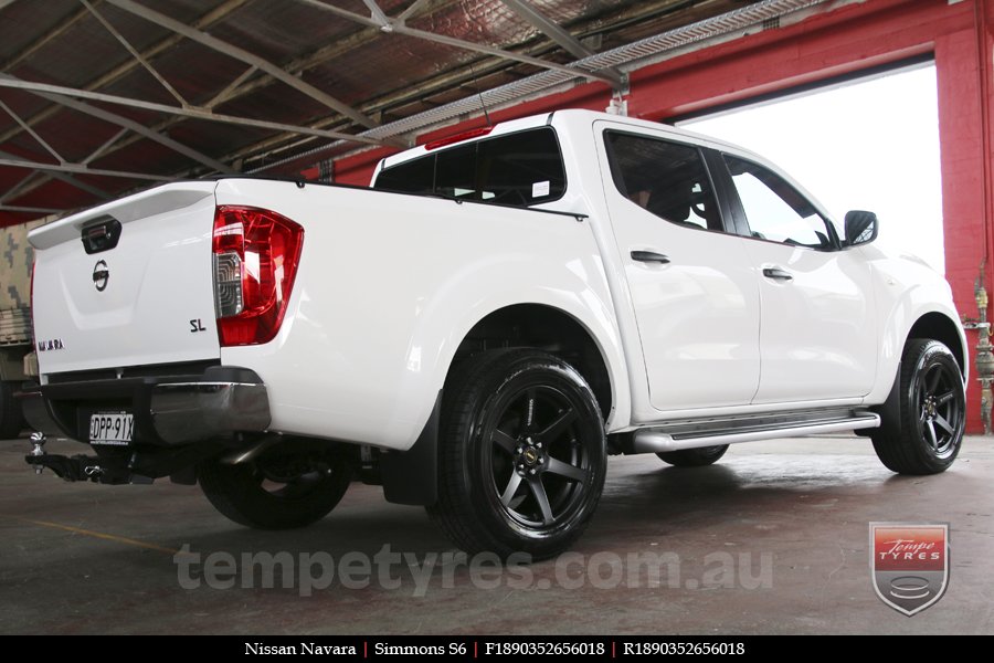 18x9.0 Simmons S6 Matte Black on NISSAN NAVARA