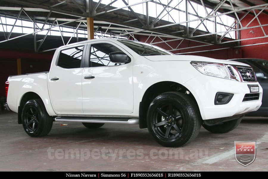 18x9.0 Simmons S6 Matte Black on NISSAN NAVARA