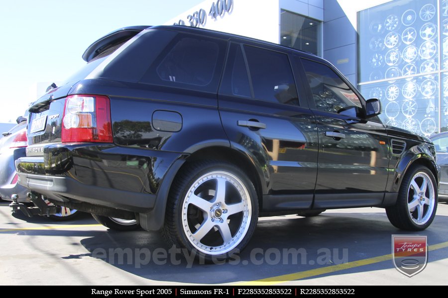 22x8.5 22x9.5 Simmons FR-1 Silver on RANGE ROVER SPORT