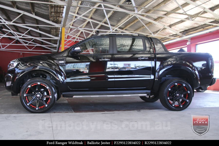 22x9.5 Ballistic Jester on FORD RANGER WILDTRAK