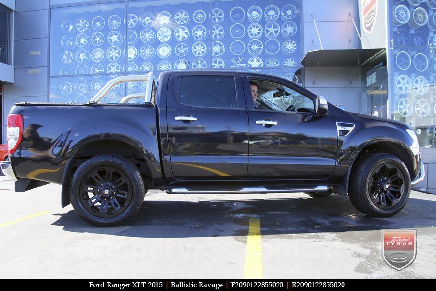 20x9.0 Ballistic Ravage Flat Black on FORD RANGER