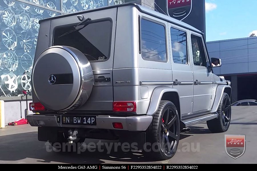 22x9.5 Simmons S6 Matte Black on MERCEDES G-Class