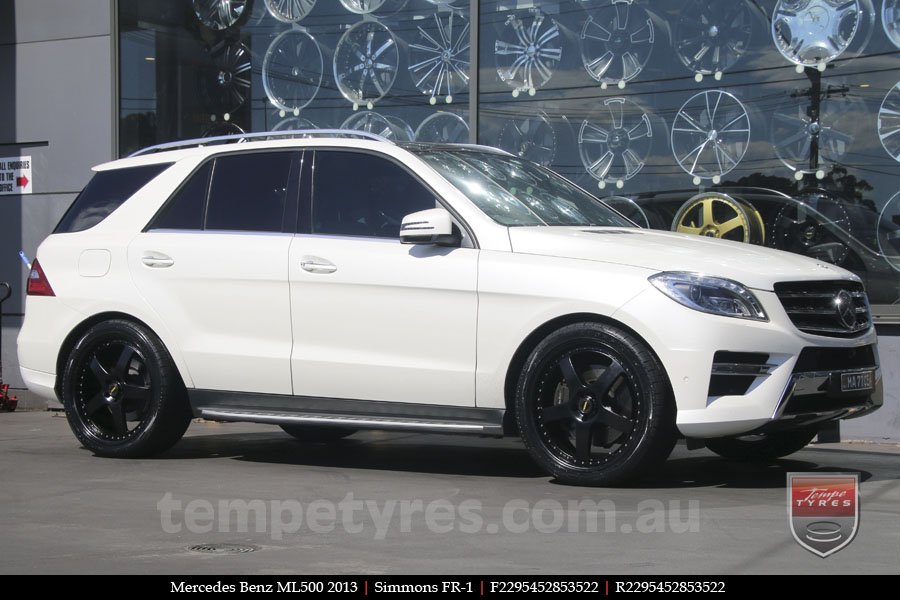 22x8.5 22x9.5 Simmons FR-1 Full Satin Black on MERCEDES ML-CLASS