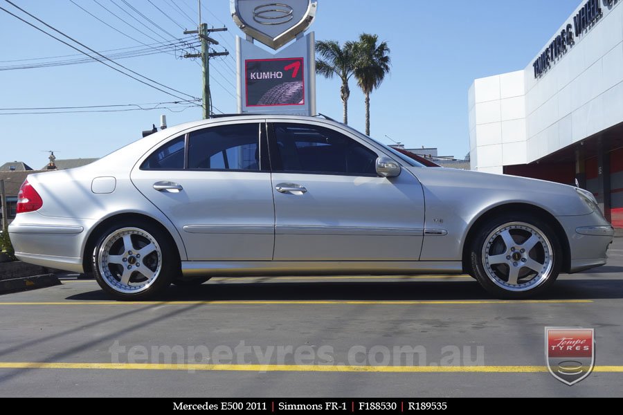 18x8.5 18x9.5 Simmons FR-1 Silver on MERCEDES E-Class