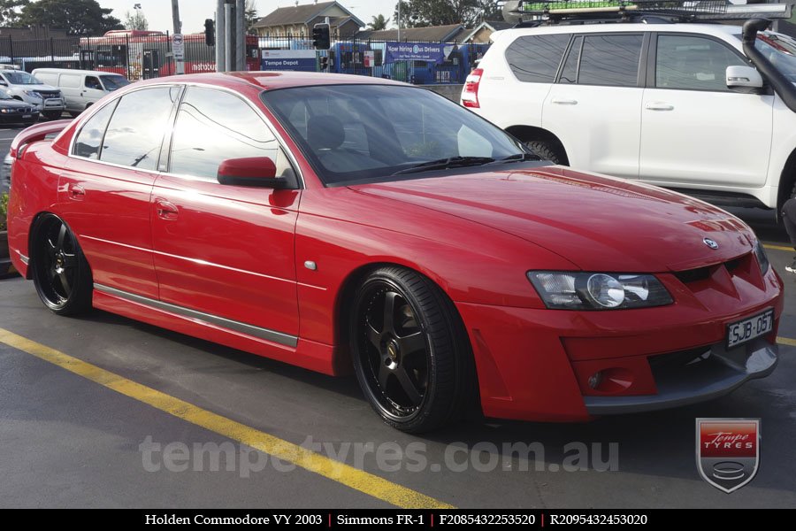 20x8.5 20x9.5 Simmons FR-1 Satin Black on HOLDEN COMMODORE