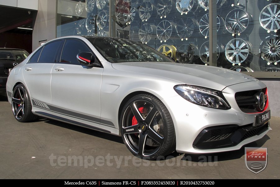 20x8.5 20x10 Simmons FR-CS Satin Black on MERCEDES C-Class