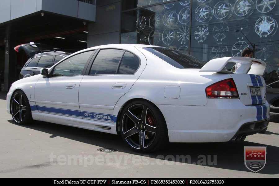 20x8.5 20x10 Simmons FR-CS Satin Black on FORD FALCON