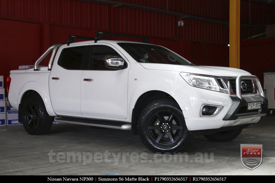 17x9.0 Simmons S6 Matte Black on NISSAN NAVARA NP300