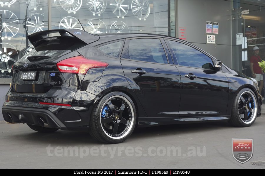 19x8.5 19x9.5 Simmons FR-1 Gloss Black on FORD FOCUS