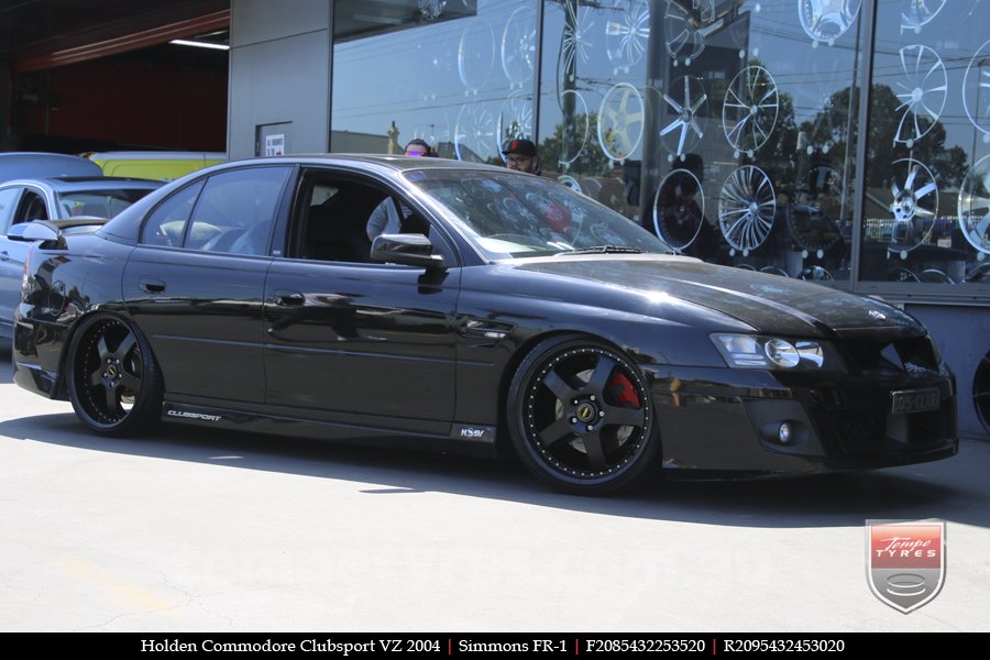 20x8.5 20x9.5 Simmons FR-1 Satin Black on HOLDEN COMMODORE 