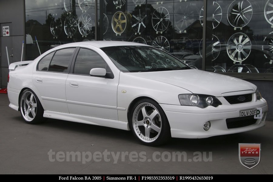 19x8.5 19x9.5 Simmons FR-1 Silver on FORD FALCON