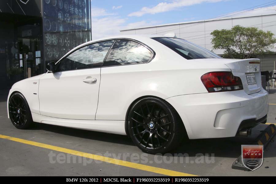 19x8.0 19x9.0 M3CSL Black on BMW 1 SERIES