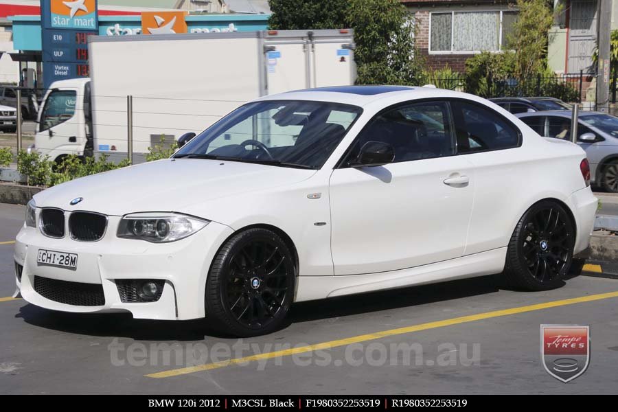 19x8.0 19x9.0 M3CSL Black on BMW 1 SERIES