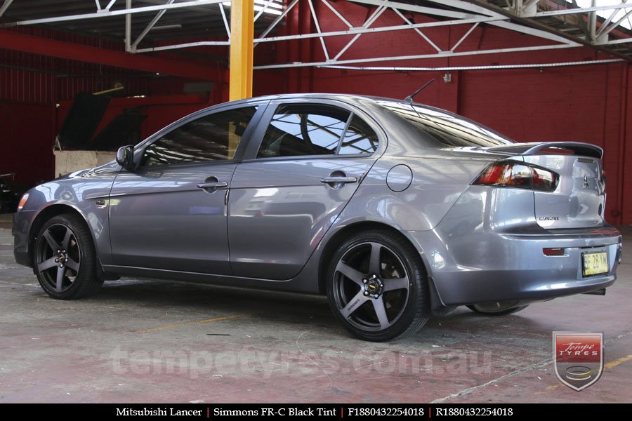 18x8.0 18x9.0 Simmons FR-C Black Tint NCT on MITSUBISHI LANCER