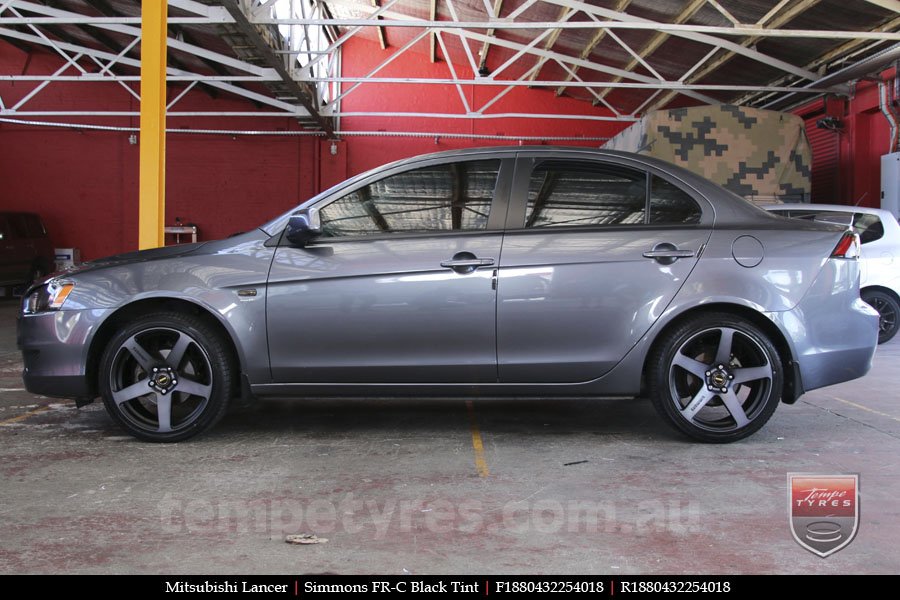 18x8.0 18x9.0 Simmons FR-C Black Tint NCT on MITSUBISHI LANCER