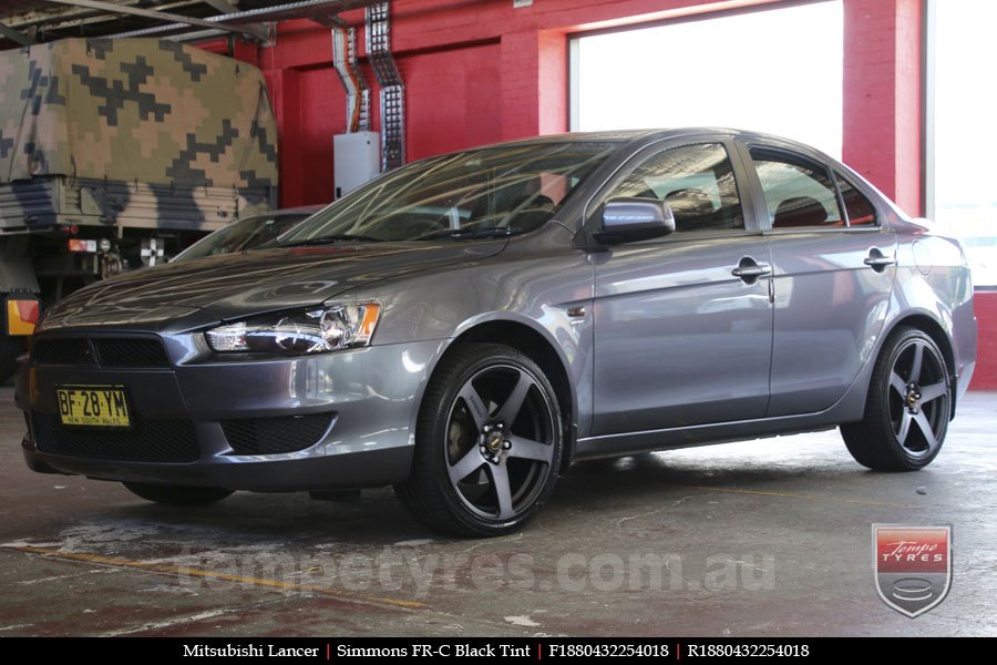 18x8.0 18x9.0 Simmons FR-C Black Tint NCT on MITSUBISHI LANCER