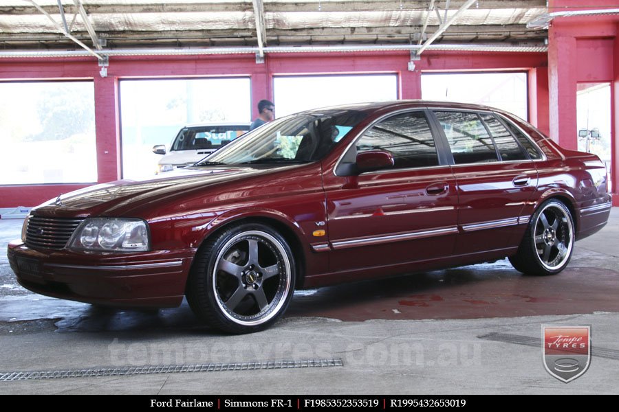 19x8.5 19x9.5 Simmons FR-1 Hyper Dark on FORD FAIRLANE