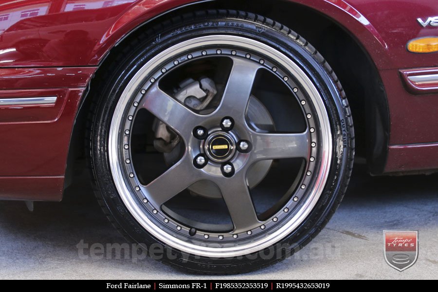 19x8.5 19x9.5 Simmons FR-1 Hyper Dark on FORD FAIRLANE