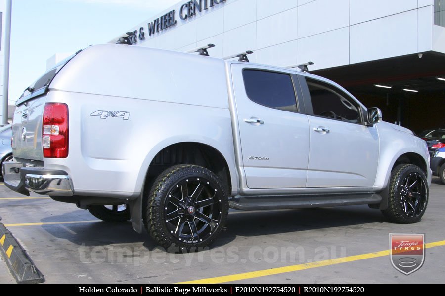 20x10 Ballistic Rage Millworks on HOLDEN COLORADO