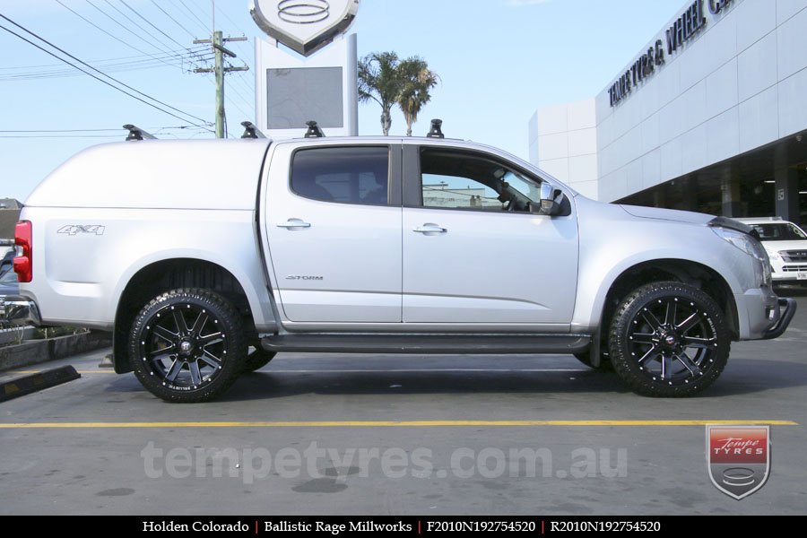 20x10 Ballistic Rage Millworks on HOLDEN COLORADO