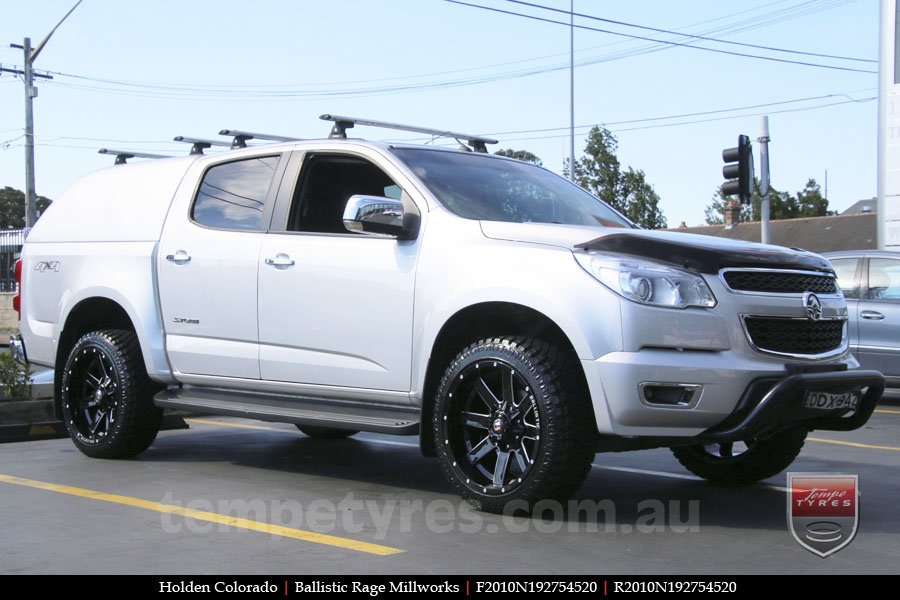 20x10 Ballistic Rage Millworks on HOLDEN COLORADO