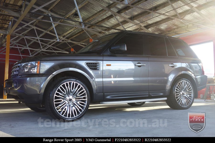 22x10 Y343 Gunmetal on RANGE ROVER SPORT