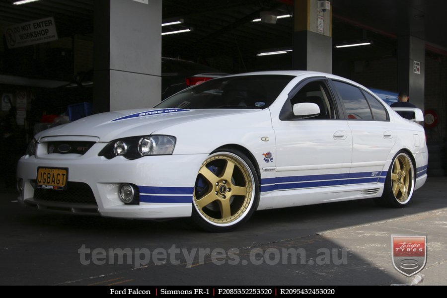 20x8.5 20x9.5 Simmons FR-1 Gold on FORD FALCON