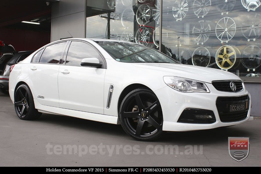 20x8.5 20x10 Simmons FR-C Full Satin Black on HOLDEN COMMODORE