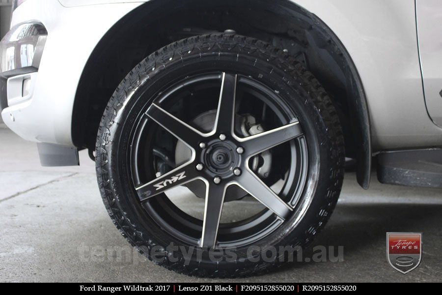 20x9.5 Lenso Z01 Black on FORD RANGER WILDTRAK