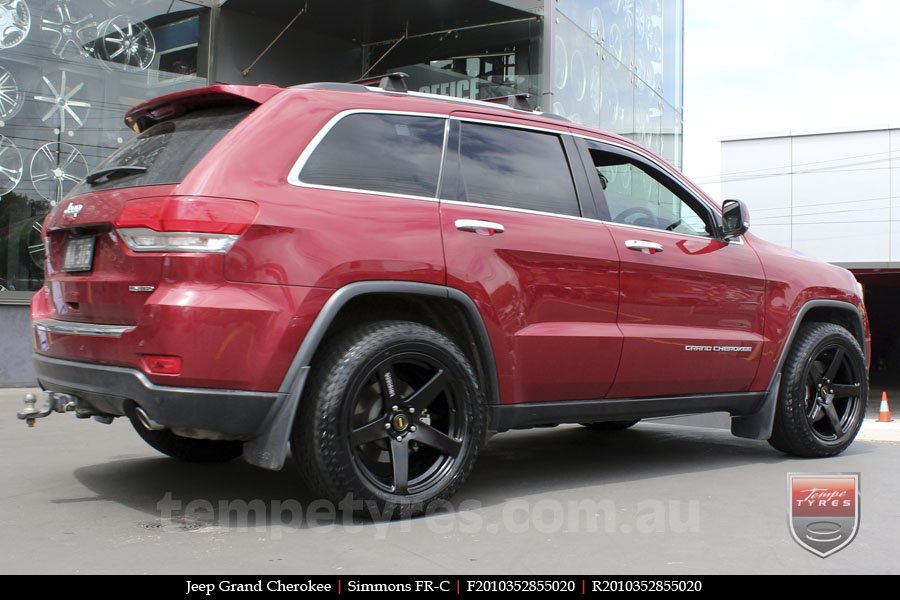 20x8.5 20x10 Simmons FR-C Full Satin Black on JEEP GRAND CHEROKEE