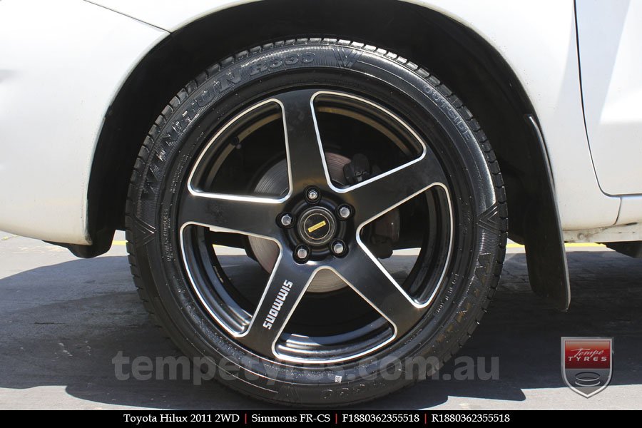 18x8.0 18x9.0 Simmons FR-CS Matte Black Chamfer Edge on TOYOTA HILUX