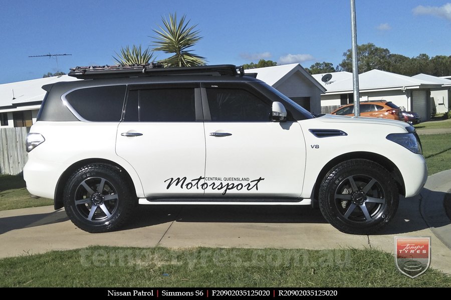 20x9.0 Simmons S6 Black Tint on NISSAN PATROL