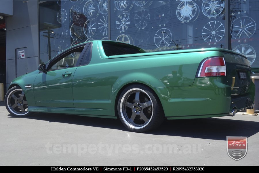 20x8.5 20x9.5 Simmons FR-1 Hyper Dark on HOLDEN COMMODORE VE