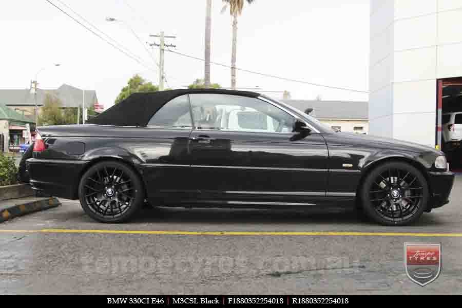 18x8.0 M3CSL Black on BMW 3 SERIES