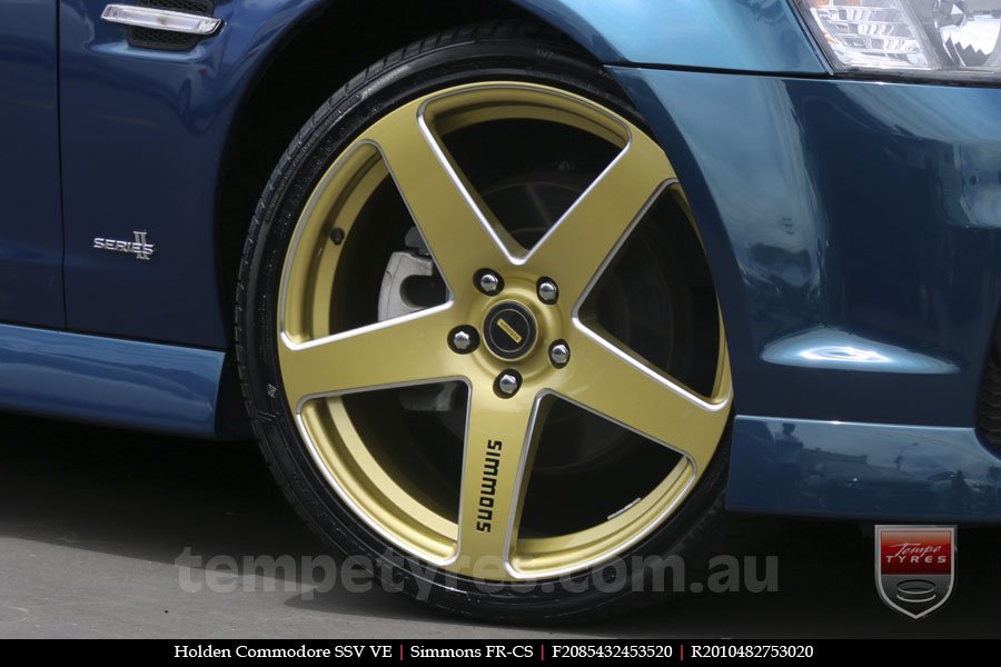 20x8.5 20x10 Simmons FR-CS Gold on HOLDEN COMMODORE